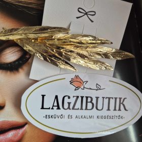 Arany leveles franciacsat, hajbavaló, hajcsat.