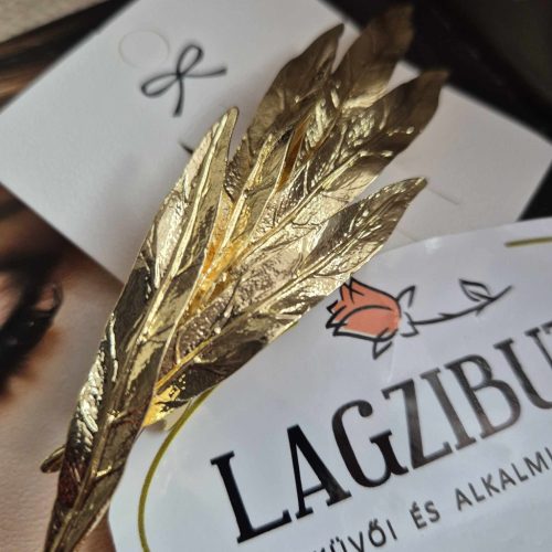 Arany leveles franciacsat, hajbavaló, hajcsat.