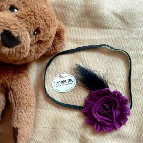   Baba, újszülött hajpánt babafotózáshoz, bordó-lila színben.