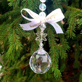   Csiszolt kristály függődísz, ablakdísz, karácsonyi dekoráció.