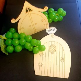   Manóajtó, lézervágott fa  dekoráció -  kreatív "csináld magad" kellék. 