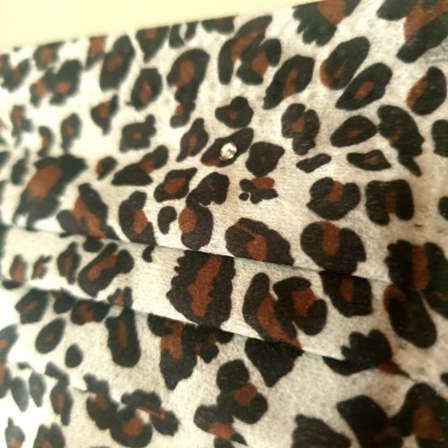 Ocelot, leopárd mintás maszk, papírmaszk, arcmaszk.