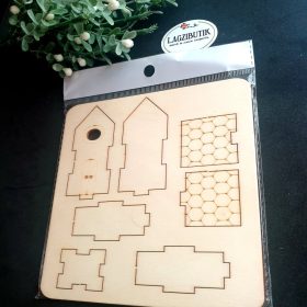 Mini fa házikó kreatív célokra. Csináld magad kellék!