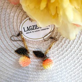 Narancs, lógós fülbevaló.