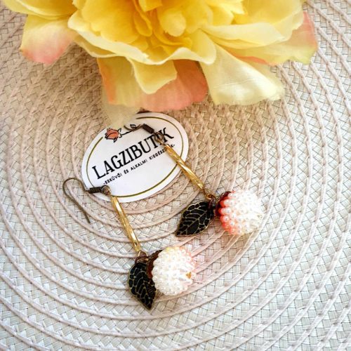 Narancs, lógós fülbevaló.