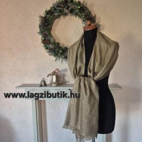 Óarany, lurex stóla, vállkendő.