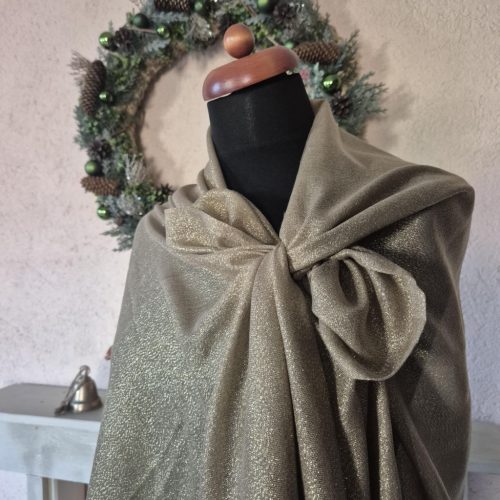 Óarany, lurex stóla, vállkendő.