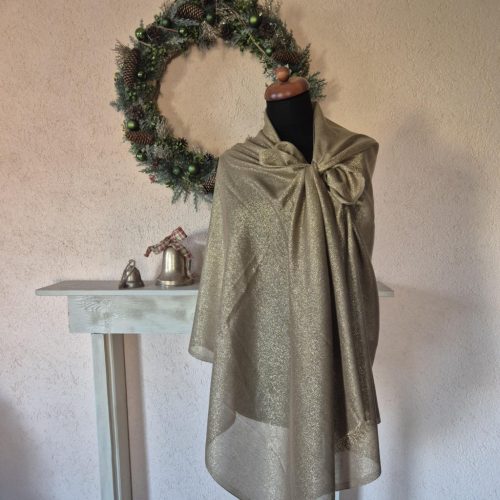 Óarany, lurex stóla, vállkendő.