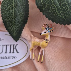 Őzike kitűző, bross.