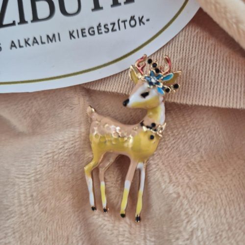 Őzike kitűző, bross.
