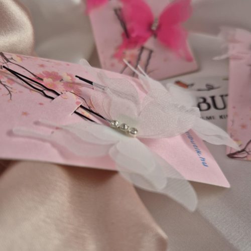 Pillangós, strasszos hajtű-szett.