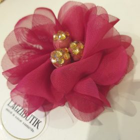 Pink köves virág bross.
