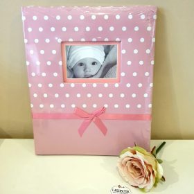 Pöttyös rózsaszín fotóalbum