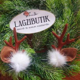   Rénszarvas agancs gyerek hajcsipesz, karácsonyi hajbavaló.