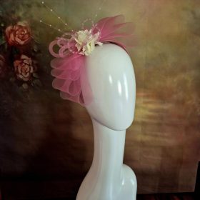 Rózsaszín hajpánt, fejdísz.