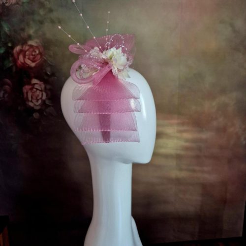 Rózsaszín hajpánt, fejdísz.