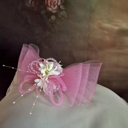 Rózsaszín hajpánt, fejdísz.