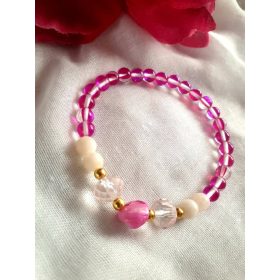 Rózsaszín holdkő ásványkarkötő, karkötő.