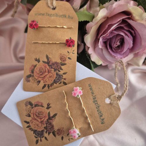 Rózsás hullámcsat szett.