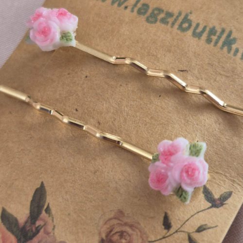 Rózsás hullámcsat szett.