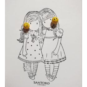 Smiley fülbevaló, bedugós.