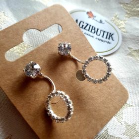   Strasszos karika fülbevaló, dupla felhasználási lehetőséggel.