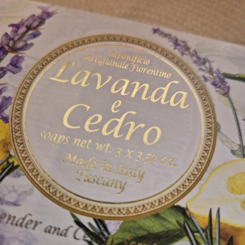 Olasz luxus szappanok dobozban.