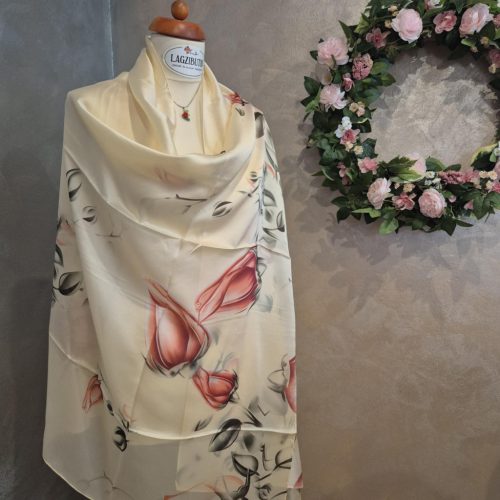 Szatén rózsás stóla