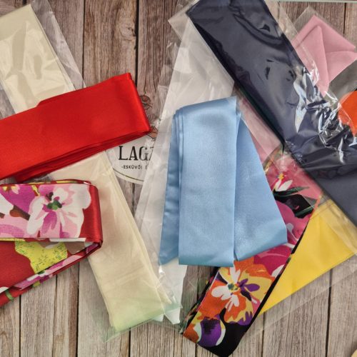 Szatén hajpánt, szalag, többféle színben.