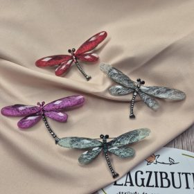 Szitakötő, színes kitűző.