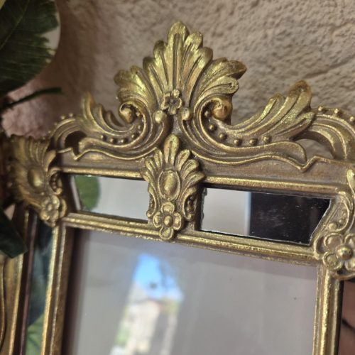 Tükrös szélű fotókeret, fényképkeret.