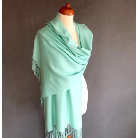 Türkiz stóla, vállkendő, sál.