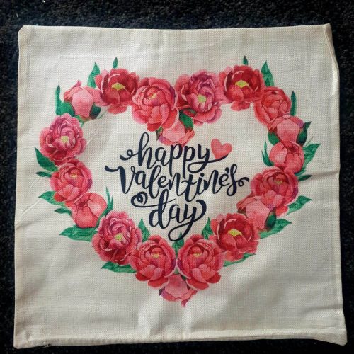 Valentin-napi párnahuzat, dekoráció.
