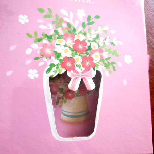 Rózsaszín, virágos emlékkönyv, napló lakattal.