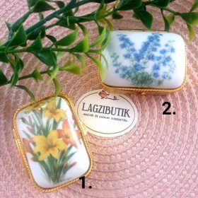   Virágos fém dobozka, szelence, gyógyszertartó, ékszertartó.